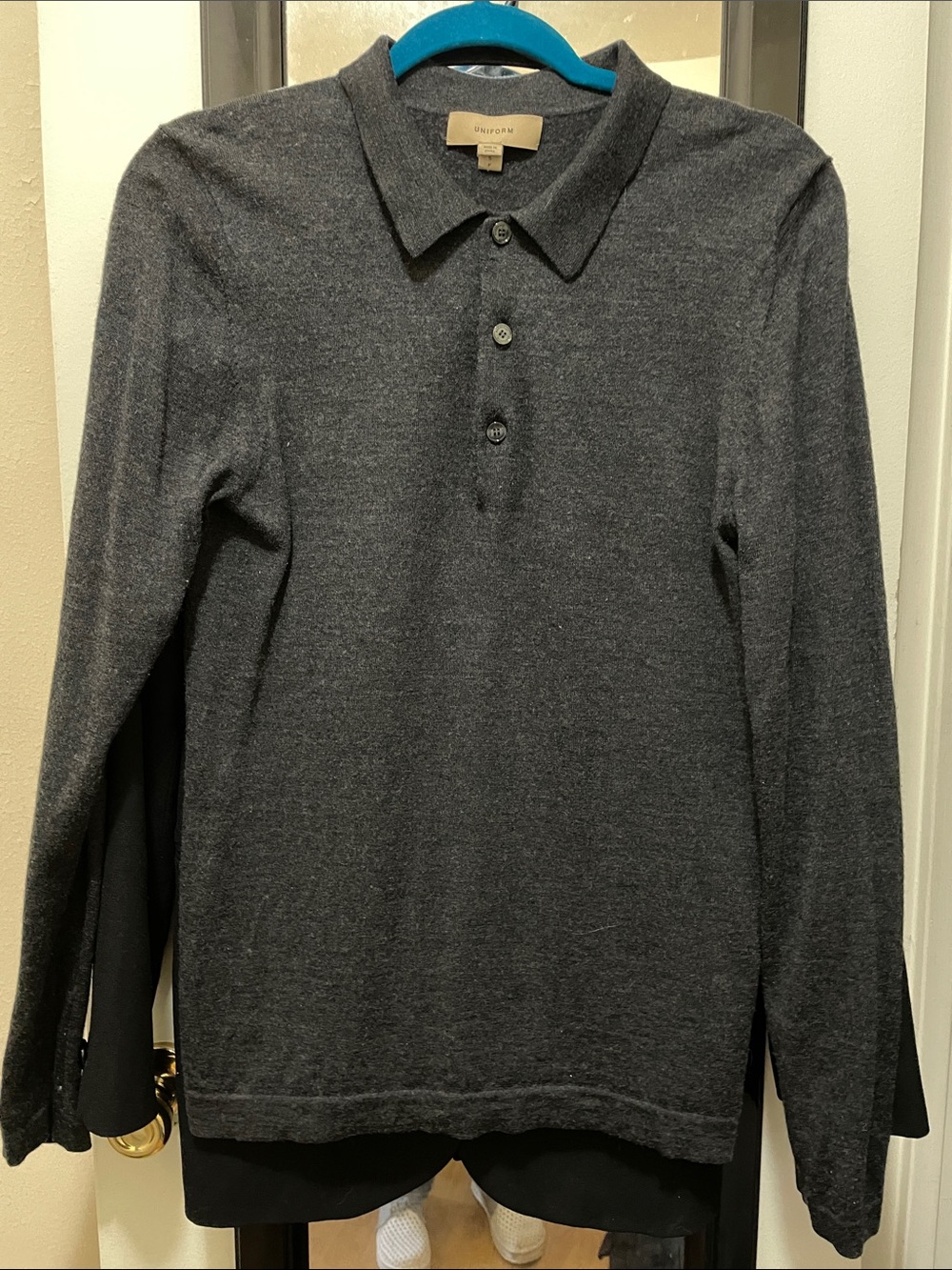 Gray Button-Up Sweater Burberry